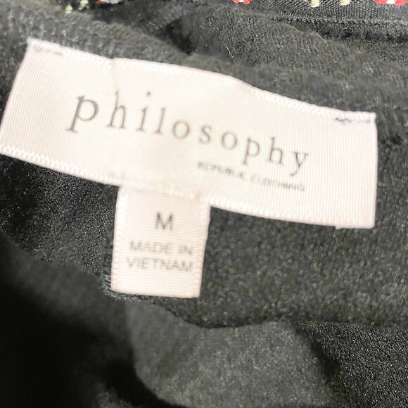 Philosophy Textured Cut Out Back Blouse Medium - Picture 9 of 9